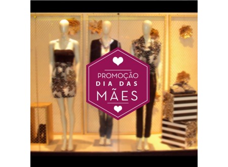 ADESIVO PARA VITRINE DIA DAS MÃES - PROMOÇÃO